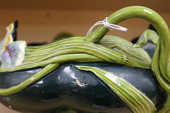 An Austrian Art Nouveau pottery centrepiece bowl